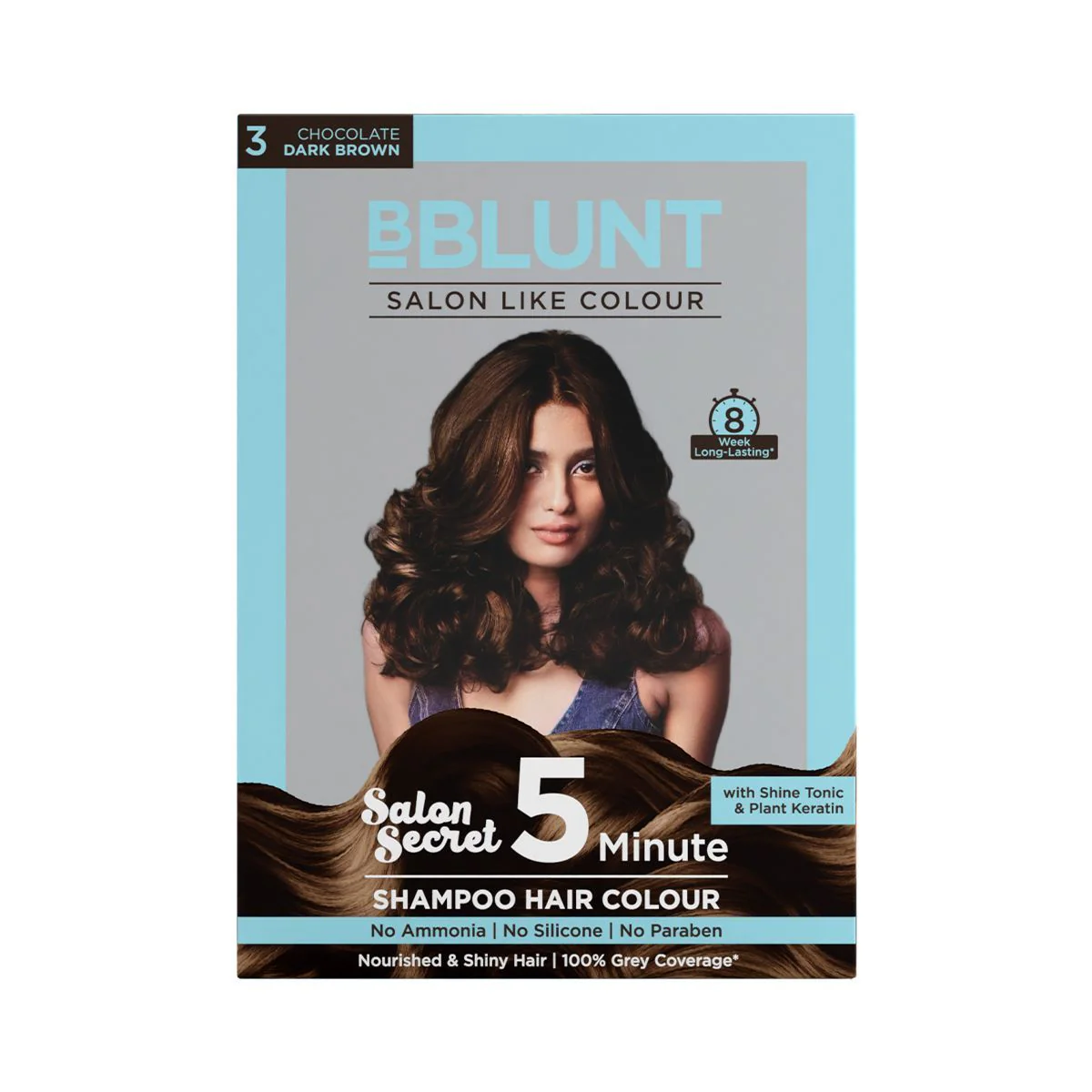 Chocolate Dark Brown 5 Minute Shampoo Hair Colour - 20ml X 5 - Image 7