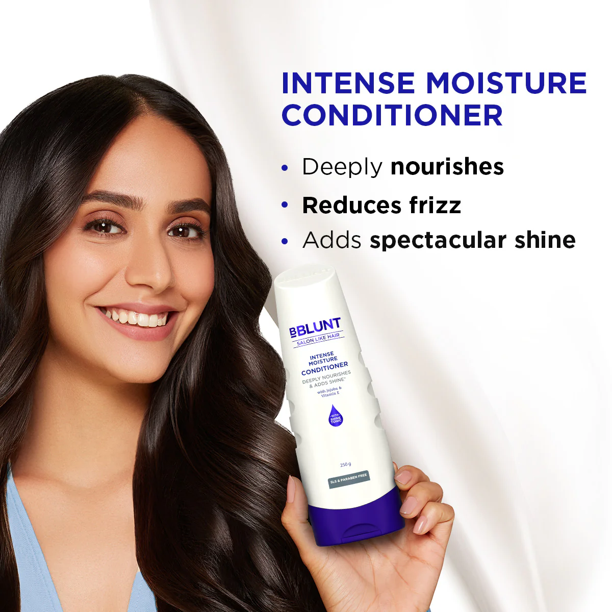 Intense Moisture Conditioner with Vitamin E & Jojoba for Dry & Frizzy Hair - 250 g - Image 3