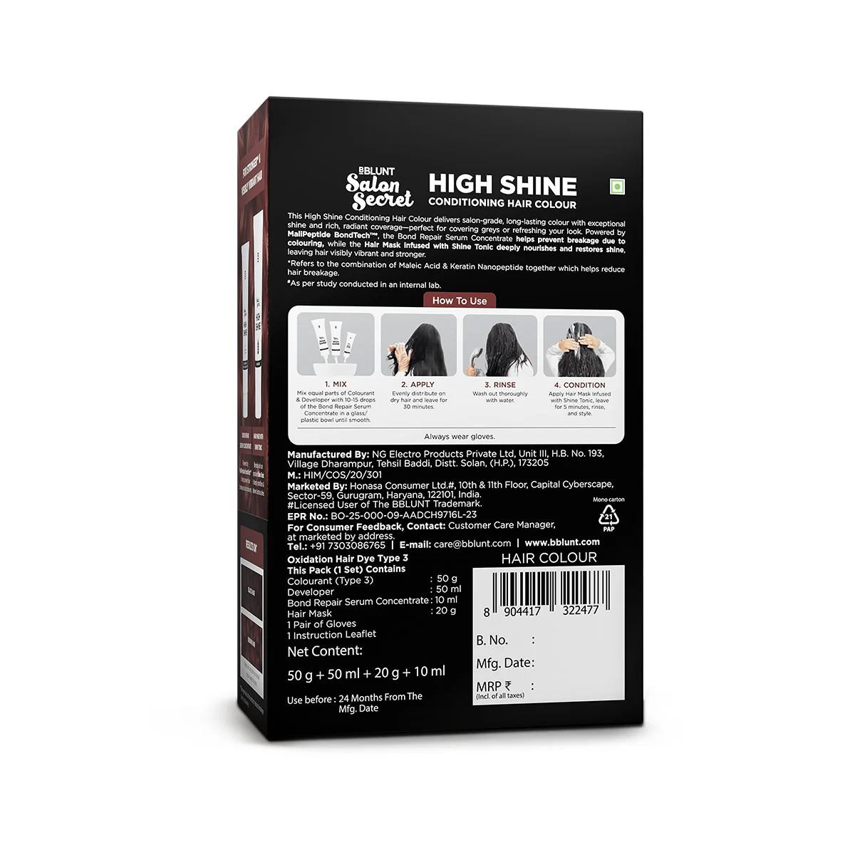 High Shine Conditioning Hair Colour - Mahogany Reddish Brown  (Shade 4.56) - Image 13