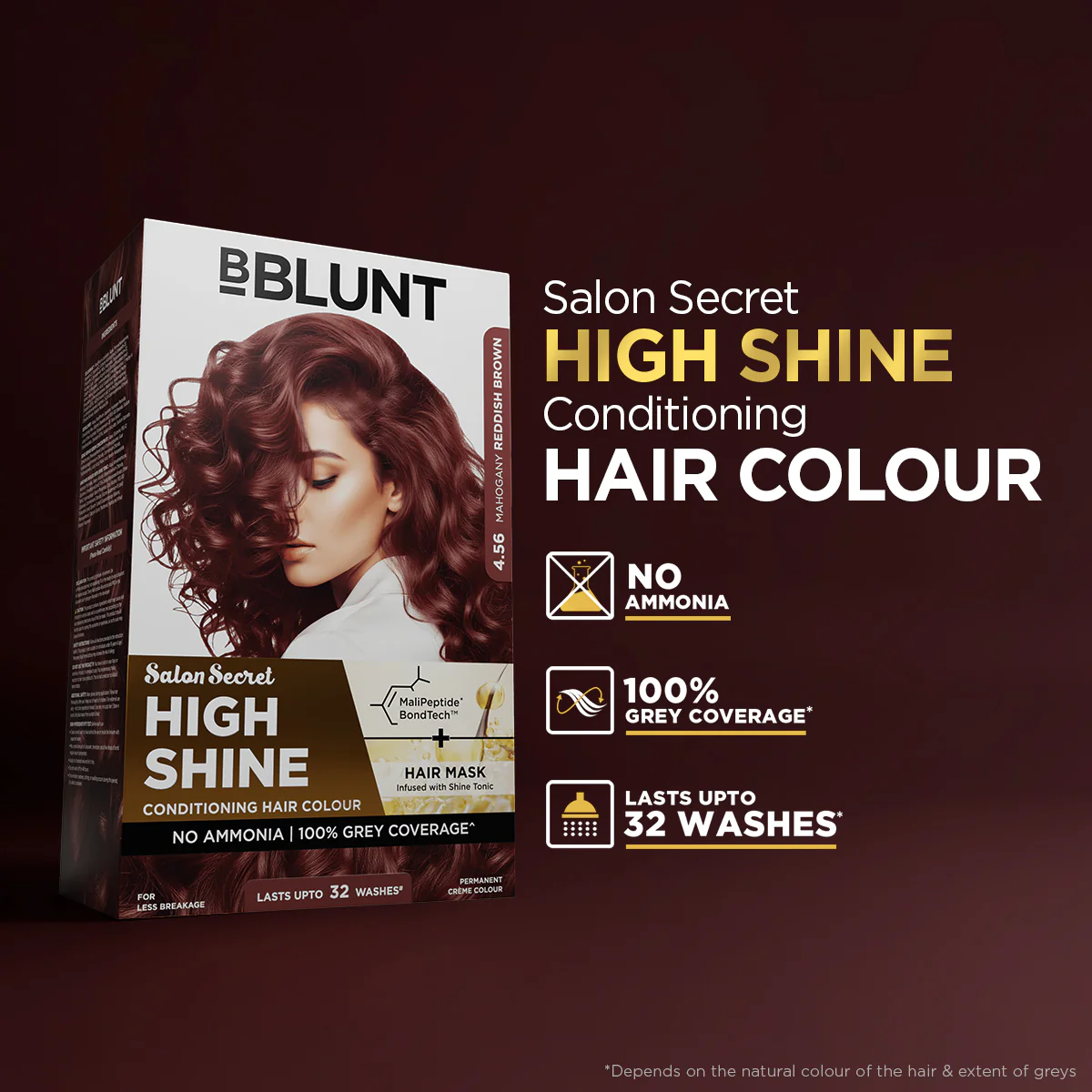 High Shine Conditioning Hair Colour - Mahogany Reddish Brown  (Shade 4.56) - Image 3
