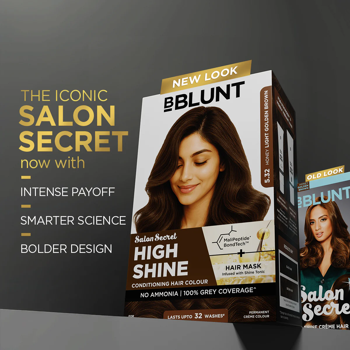 High Shine Conditioning Hair Colour - Honey Light Golden Brown (Shade 5.32) - Image 4