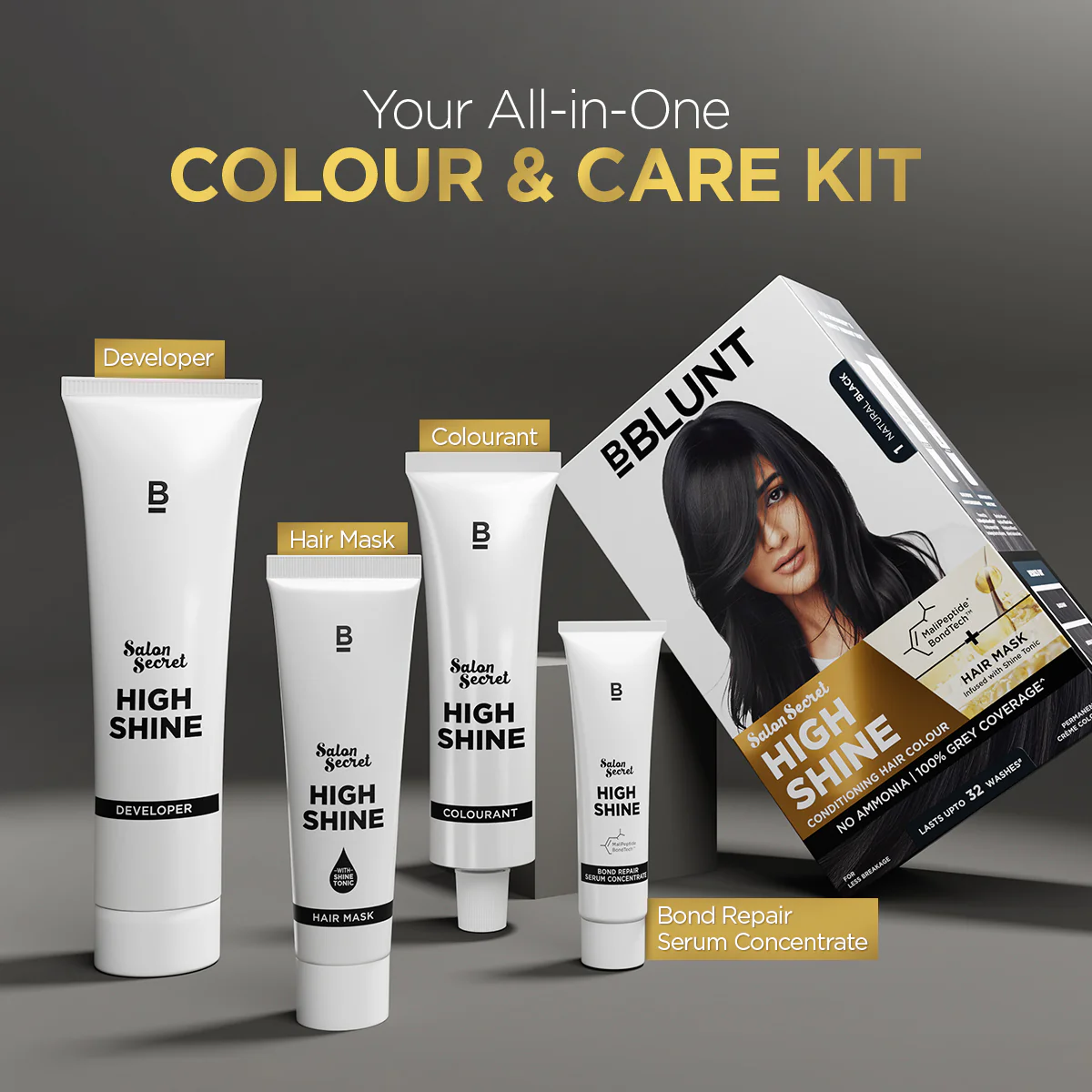 High Shine Conditioning Hair Colour - Natural Black (Shade 1) - Image 9