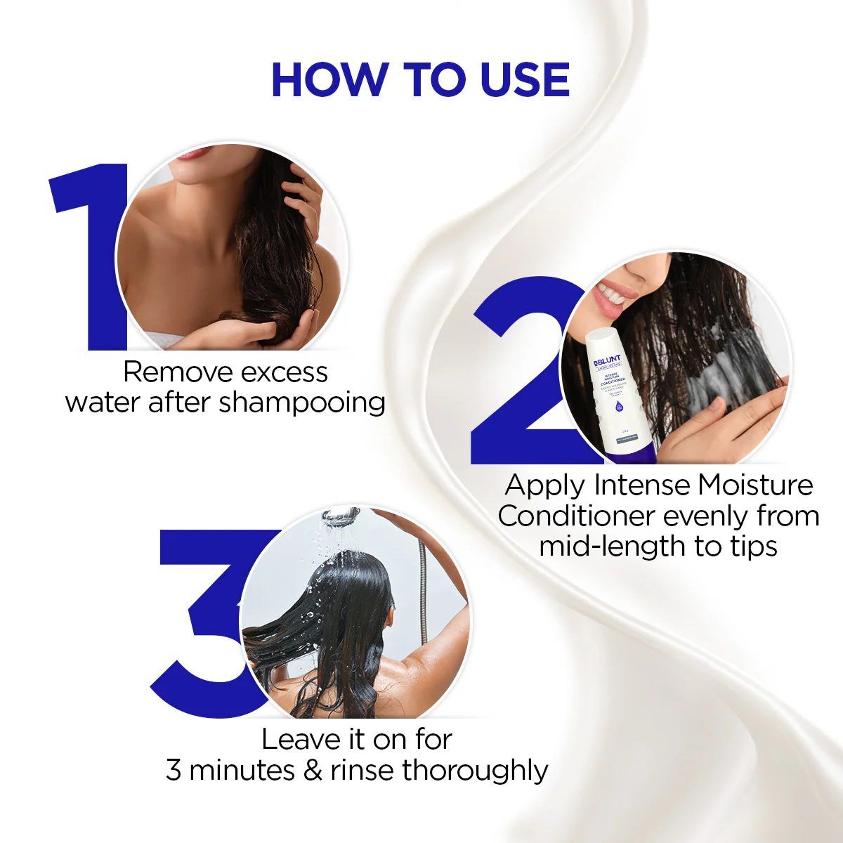 Intense Moisture Conditioner with Vitamin E & Jojoba for Dry & Frizzy Hair - 250 g - Image 4