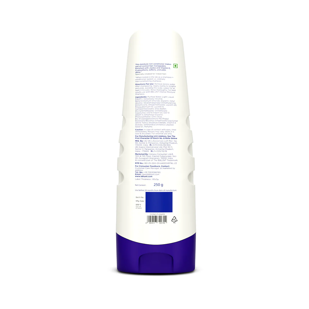 Intense Moisture Conditioner with Vitamin E & Jojoba for Dry & Frizzy Hair - 250 g - Image 7