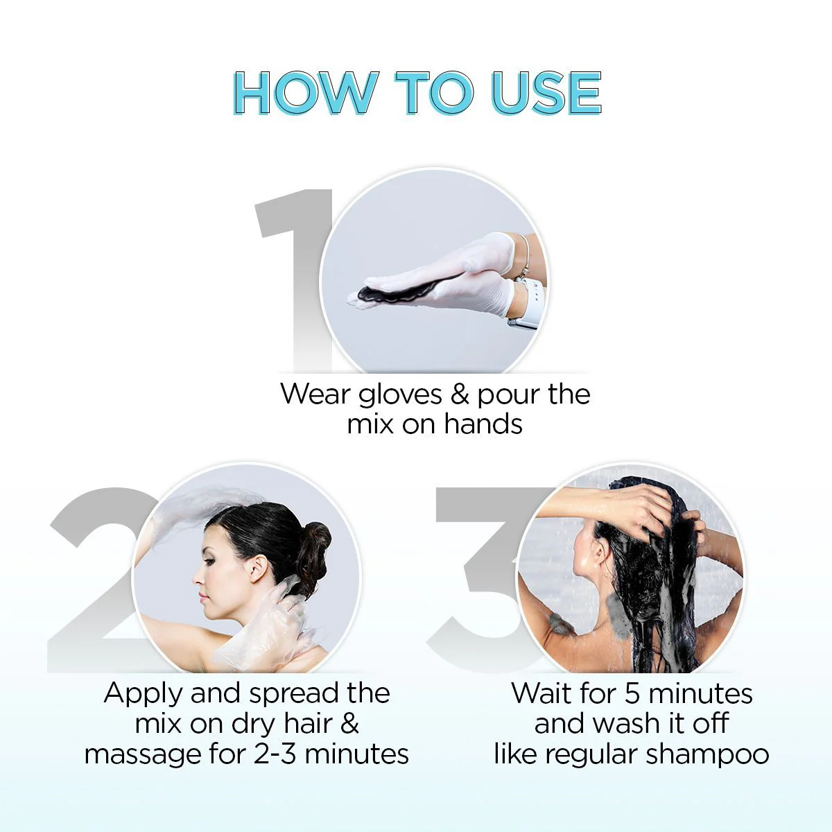 Natural Black 5 Minute Shampoo Hair Colour - 20ml X 5 - Image 3